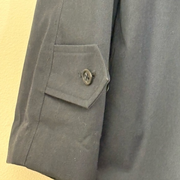 Nordstrom Poly Cotton Blend Top Coat Dress Jacket Dark Navy Blue Mens Size 40R - Picture 6 of 12